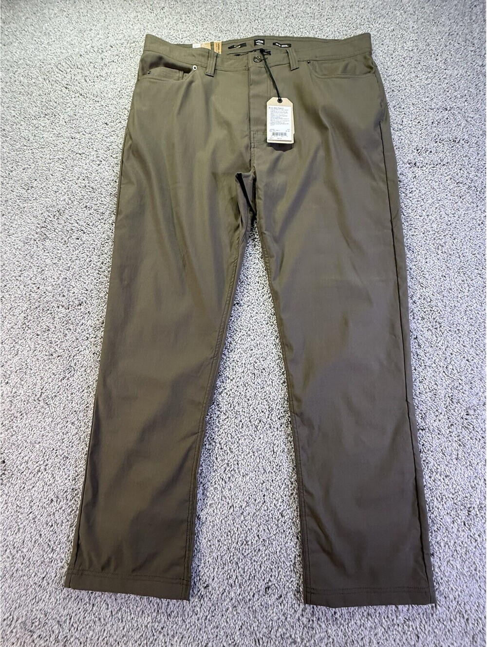 NWT Prana Men’s Brion Slim Pant II 40 X 32 Slate Green